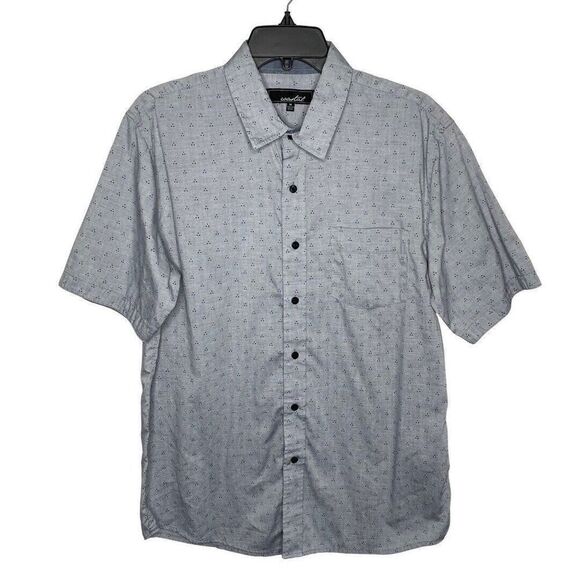 COASTAL Shirt Mens Medium M Button-Up Geometric Print EUC Cotton-Blend - Picture 1 of 7